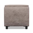 thumbnail image 5 of Simpli Home Avalon 42" Faux Leather Storage Ottoman in Distressed Gray Taupe, 5 of 16