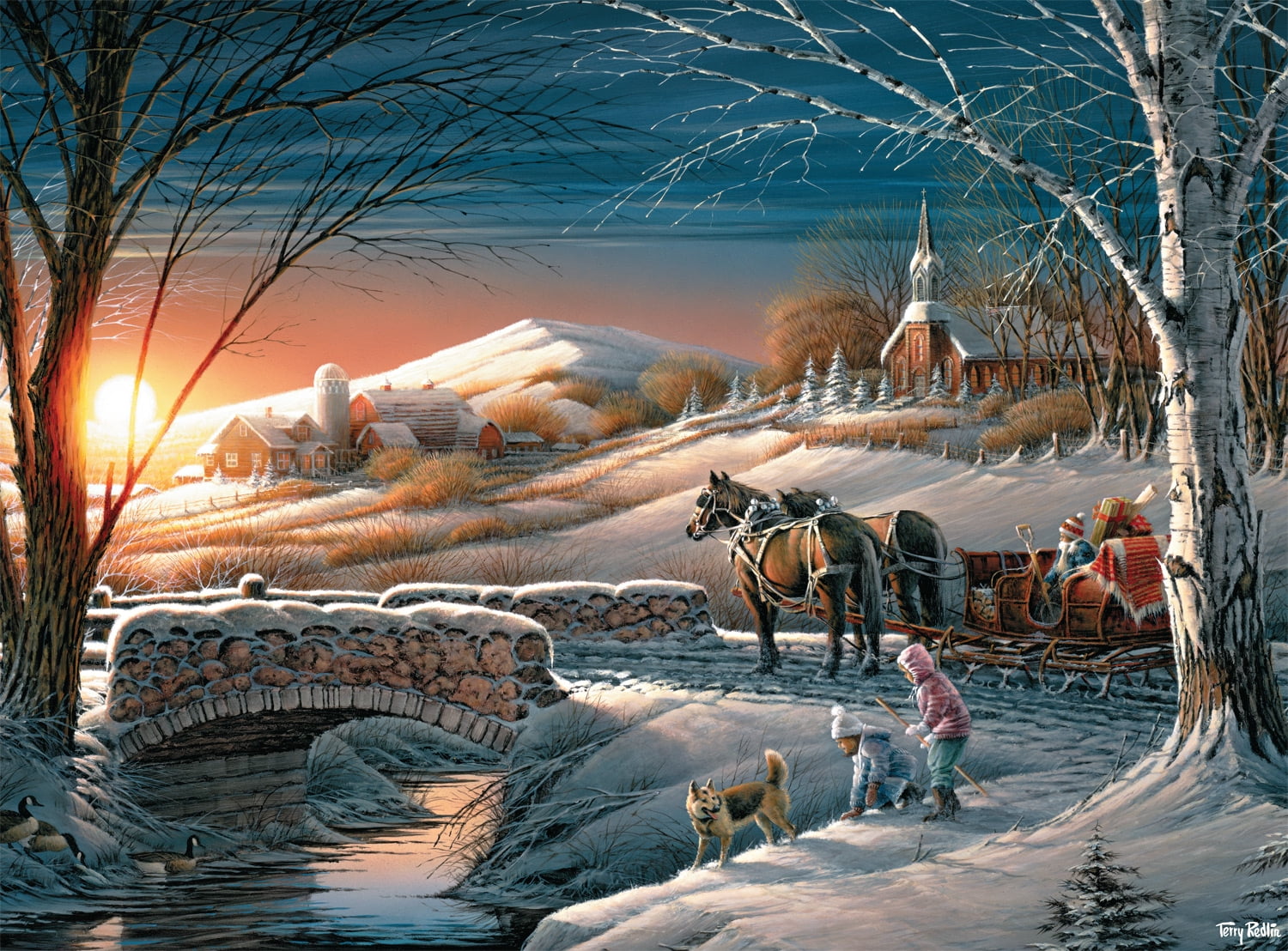 Buffalo Games 1000-Piece Terry Redlin Almost Home Jigsaw Puzzle