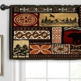 thumbnail image 2 of Farmhouse Rustic Cabin Kitchen Curtain Valance 54W x 18H Rod Pocket Lodge Primitive Bear Deer Country Tribe Vintage Rural Window Treatment for Living Room Bedroom Bathroom Laundry, 2 of 6