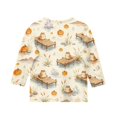 thumbnail image 5 of Kids Halloween T-Shirts Toddler Boys Girls 3/4 Sleeve Ghost Pumpkin Graphic Tees Tops 2-13 Years, 5 of 5