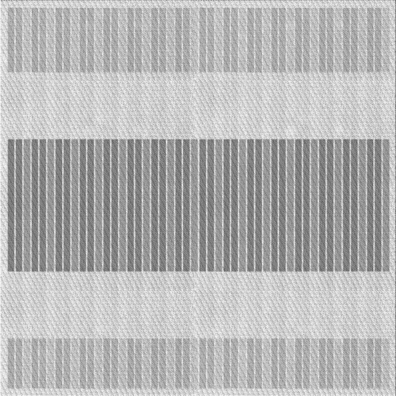 Ahgly Company Indoor Square Patterned Gunmetal Gray Area Rugs, 7' Square