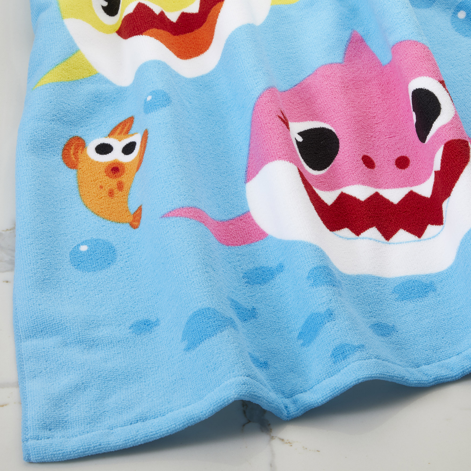 Baby Shark Kids Towel and Character Scrubby Set, Blue, Pinkfong - image 5 of 13