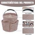 thumbnail image 3 of Canastas Organizadoras Para Artículos De Limpieza, Canasta Picnic 17L, Cestas Organizadoras De Tela Oxford Con 6 Bolsillos Exteriores y Asas, Adecuada del Hogar, Jardín, Picnic, Playa (Caqui), 3 of 4