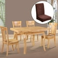 thumbnail image 3 of Funda protectora para silla de comedor Soledad funda de asiento extraíble lavable elasticidad Café oscuro, 3 of 7