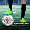thumbnail image 4 of Sioweci Soccer Ball Glow in The Dark Elastic Machine Stitched PVC Inflatable Secondary School Training Match Football Blue, 4 of 13