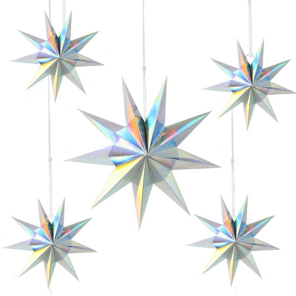 EDHITNR Clearance Folding Star 5 Diameter 28 CM Window Decoration Ornament Black and Friday Deals 90% off