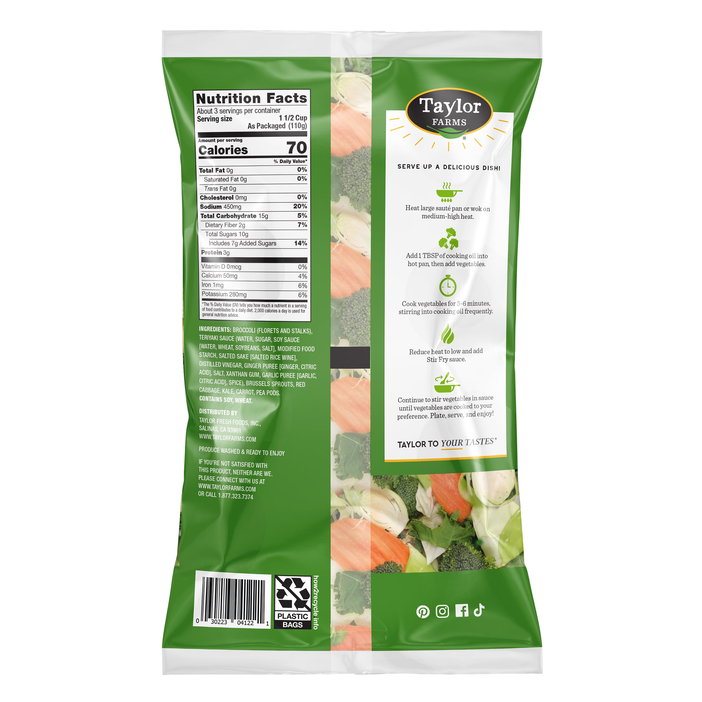 Taylor Farms Teriyaki Stir Fry Kit Packaged Meal, 12.5 oz
