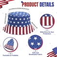 thumbnail image 5 of American Trends 4th of July Hats Patriotic American Flag Bucket Hats for Women Men Packable Sun Hat for Independence Day with UV Protection, 5 of 8