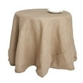 thumbnail image 2 of SARO 0811.N120R 120 in. Round Burlap Tablecloth - Natural, 2 of 4