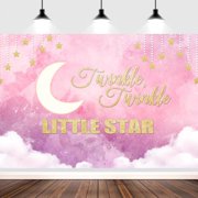 Twinkle Twinkle Little Star Backdrop Moon Clouds Stars Photography Background Birthday Baby Shower Party Decorations Banner Photo Studio Props
