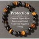 thumbnail image 3 of Pulsera de piedra ojo de tigre para hombre y mujer, energía negativa, cristal, cuentas, elástica, ajustable, con charm, 3 of 6