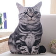 thumbnail image 4 of Holloyiver 3D Animal Cat Shaped Accent Pillows, Decorative Cushions, Lifelike Pet Creative Stuffed Plush Throw Pillow for Girls Boys Gifts Home Office Dorm Farmhouse Couch Decor, 20Inch, 4 of 7