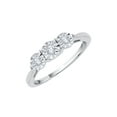 thumbnail image 1 of Illusion Set 3 Diamond Engagement Ring in Sterling Silver (1/10 cttw, G-H, I2-I3), 1 of 2