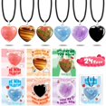 thumbnail image 1 of Arfun Set de 24 Collares con Dijes de Piedra Natural en Forma de Corazón para San Valentín, 1 of 7