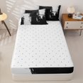 thumbnail image 4 of Erosebridal Gray White Black Zipper Full Size Comforter Sets with Fitted Sheet and 2 Pillowcases, Abstract Aesthetic Zipper Bedding Set, Black Reversible, 4 of 5