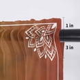 thumbnail image 5 of Orange Boho Valance Curtains for Kitchen/Living Room/Bathroom/Bedroom Window, Rod Pocket Small Topper Half Short Window Curtains Voile Sheer Scarf, Country Vintage Ethnic Abstract Geometric 42"x18", 5 of 8
