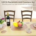 Walmart Rose Golden Placemats and Coasters Set of 6, Heat-Resistant PVC ...