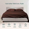 thumbnail image 3 of King Size Sheet Set, 600 Thread Count Pima Cotton Bed Sheet Set, 100% Soft & Durable, Available in 26-30 Inch Mattresses, Soft & Durable Bedding King Size (Solid, Chocolate), 3 of 5