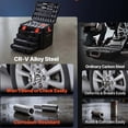 thumbnail image 2 of Mechanics Tool Set and Socket Set, 1/4" 3/8" 1/2" Drive Deep and Standard Sockets, 230-450 Pcs SAE and Metric Mechanic Tool Kit with Bits, Hex Wrenches, Combination Wrench, Accessories, Storage Case, 2 of 7