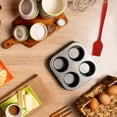 thumbnail image 2 of Pudding Tray Twin Pack Muffin Tin Cookware 4/6/9/12 Cup for Baking Pastries+Brush, 2 of 5