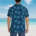 thumbnail image 4 of Balery Stingray Camisas hawaianas de manga corta para hombre, camisas playeras de corte holgado, camisas de vacaciones con botones,Large, 4 of 7