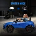 thumbnail image 6 of 12V Ride on Cars Gift for 3-5 Years Old Boys Girls, Kids Lamborghini Ride on Toys with Remote, Powered Ride on Truck for Kids, Blue Electric Vehicle Ride on Toys w/ LED Lights, MP3 Music, 6 of 10