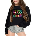 thumbnail image 2 of IWRICH Kids I Survive 100 Days of School Sweatshirts Cute Funny Graphic Printed Tops Long Sleeve Crew Neck Tees,Size 3-14 Years Black 140, 2 of 4