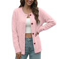 thumbnail image 2 of Lixiuxyad Womens Cardigans ’s Heart Button Loose Round Neck Knit Cardigan – Soft Blend Jacket,Red, 2 of 6