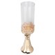thumbnail image 5 of Candelabro de cristal de hierro forjado de estilo europeo, decoración de boda, dorado, 5 of 14