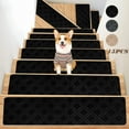 thumbnail image 1 of LSLJS Stair Treads for Wooden Steps, 15 Pcs Soft Stair Treads, 8 x 30 Inch Reusable Carpet Stair Treads, Washable Stair Runners for Wooden Steps Non Slip Stair Rugs, 1 of 8