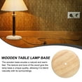 thumbnail image 4 of Uxcell 7.5" x 1.3" Wooden Lamp Base, Round Solid Wooden Base Wood Desk Lamp Display Stand Replacement, 4 of 5