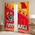 thumbnail image 2 of jejeloiu Football Sport Black Out Curtains,Red Orange Curtains Pack of 2 (42x63 Each) For Rugby Gamer, 2 of 6