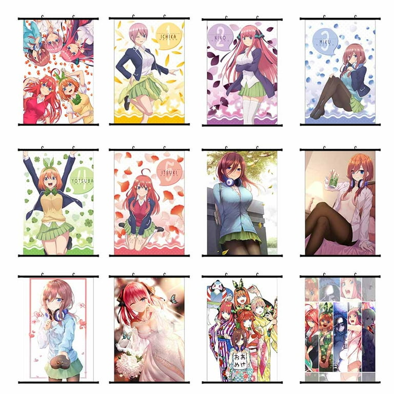 The Quintessential Quintuplets Anime Cartoon Characters Scroll Painting  Home Decor Anime Poster Waterproof 