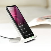 Phone Stand Fast Wireless Charger, Certified,15W Max Wireless Charging Stand, Android And IOS Super Stable Thick Case Friendly Com-patible with All Smartphones