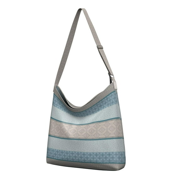 Tribal Rustic Artistic Crossbody Bag - Natural Floral Shoulder Tote, Multi-Pocket Spacious Purse