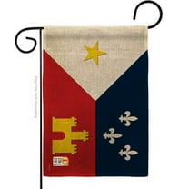 13 x 18.5 in. Acadiana Burlap Interests Fleur De Lys Impressions Decorative Vertical Double Sided Garden Flag