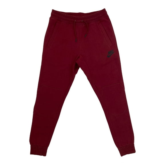 Nike Mens Nsw Air Logo Jogger Fleece Sweatpants,Team Red/Black,S