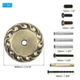 thumbnail image 2 of Uxcell Door Hole Cover Plate Zinc Alloy Wave Round Deadbolt Cover Plate Door Reinforcement Plate Chrome Plated, 2 of 6