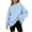 Light Blue, variant on Women's Essentials Hoodie for Casual Loose Solid Color Long Sleeved Round-neck Hooded Sweatshirt Tops