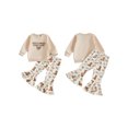 thumbnail image 2 of Cjfdfy Toddler Baby Girls Western Outfit Just A Small Town Girl Long Sleeve Sweatshirt And Bow Boots Print Flare Pants Little Baby Cute Country Fall Winter Clothes 6M-5T, 2 of 9