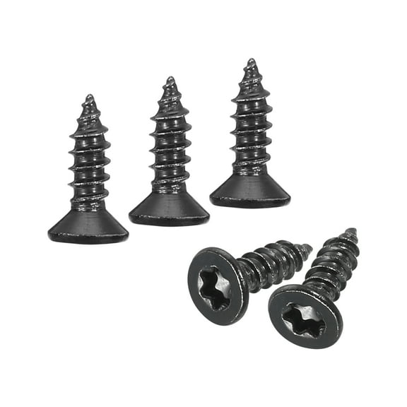 Uxcell 40Pack M3 x 10mm 304 Stainless Steel Flat Head Torx Screws Fit T10 Bit, Black