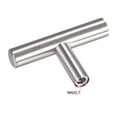 thumbnail image 3 of Uxcell 2" (50mm) Length 12mm Dia Stainless Steel Single Hole T Bar Pull Handle 6 Pack, 3 of 6