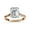 Rose Gold, variant on 4 Prong Solitaire Engagement Ring for Women, 2.50 Carat (ctw) Emerald Cut Lab Grown Diamond Ring In 14K Yellow Gold Over Sterling Silver F-G-H, SI Quality Gifts For Her Ring Size-4