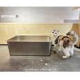 thumbnail image 4 of Caja de arena para gatos IKITCHEN de acero inoxidable, grande, 60 x 40 x 20 cm, 4 of 9