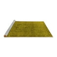 thumbnail image 2 of Ahgly Company Machine Washable Indoor Square Oriental Yellow Industrial Area Rugs, 8' Square, 2 of 4