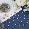 thumbnail image 3 of 240Pcs 3 Styles Brass Four-Claw Rivets for Beading Craft Decorations Half Round Platinum 6~10x5~7mm 80pcs/style, 3 of 6