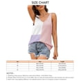 thumbnail image 6 of Sarapandan Sarapandan Women's V Neck Summer Casual Loose Sleeveless Knitted Blouse Shirts Vest Contrast Colors Pink M Sarapandan, 6 of 6