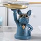 thumbnail image 4 of Decoración de caja de almacenamiento de Bulldog con escultura de mesa de resina de paleta para el hogar (azul) Likrtyny Libre de BPA, 4 of 8