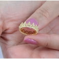 thumbnail image 4 of Silver & Stone 14K Yellow Gold Plated Sterling Silver Queen Crown CZ Ring Band for Women, 4 of 4