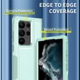 thumbnail image 4 of TECH CIRCLE Galaxy S23 Ultra Rugged Hybrid Case, 360° Full Body Protection Heavy Duty Hard PC Back Soft TPU Bumper Scratch Resistant Shockproof Cover Cases for Samsung Galaxy S23 Ultra 2023, Green, 4 of 8